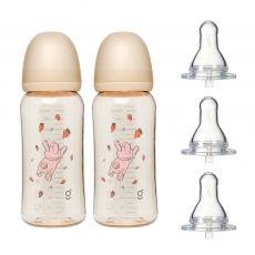 [젖꼭지 세트] PPSU 꿈찾는 토끼 젖병250ml2개 아이쏙3개
