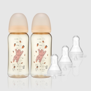 [젖꼭지 세트] PPSU 꿈찾는 토끼 젖병250ml2개 아이쏙3개