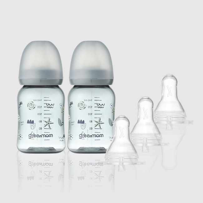 [젖꼭지 세트] PPSU 리틀 오션 젖병150ml2개 아이쏙3개