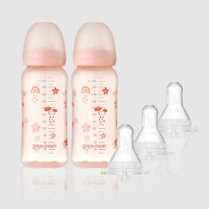 [젖꼭지 세트] PPSU 리틀 포레스트 젖병250ml2개 아이쏙3개