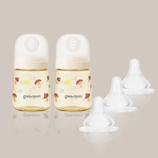 [젖꼭지 세트] 뉴핏 PPSU 버섯 170ml + 젖꼭지3개