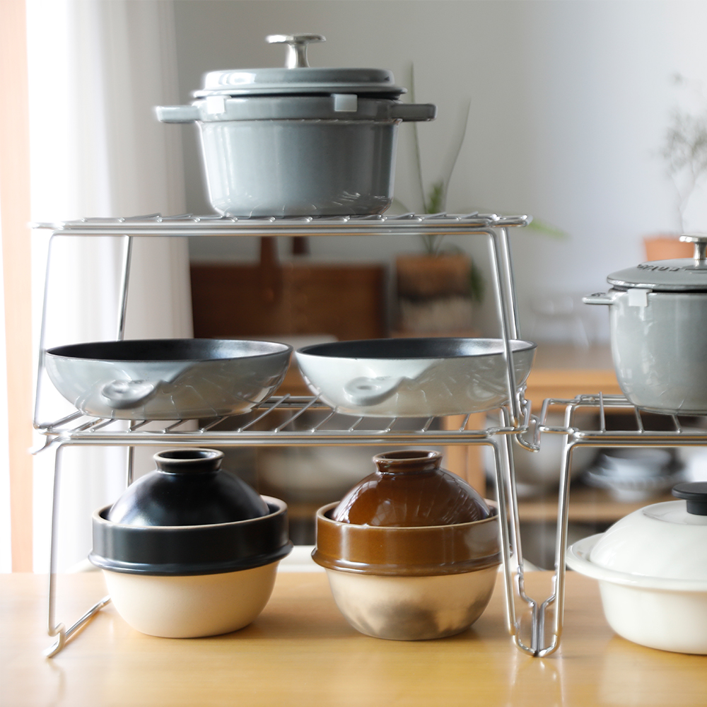 라온살림 X JVR 그릇정리대 수납선반  2P세트 공동구매