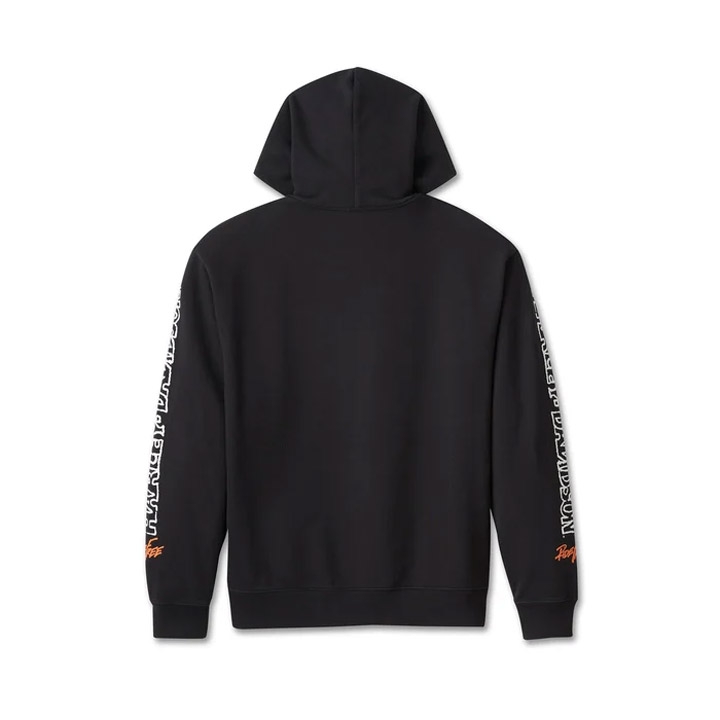 [LIMITED] 남성 윌리 G 스컬 윙드 후드티셔츠 BLACK
