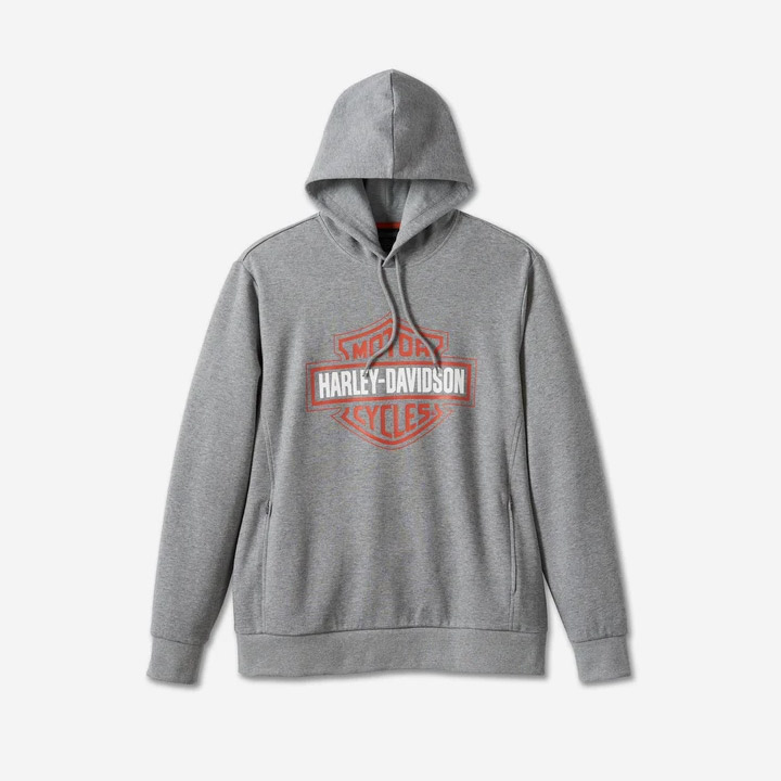 남성 바앤실드 테크 후드티셔츠 GREY