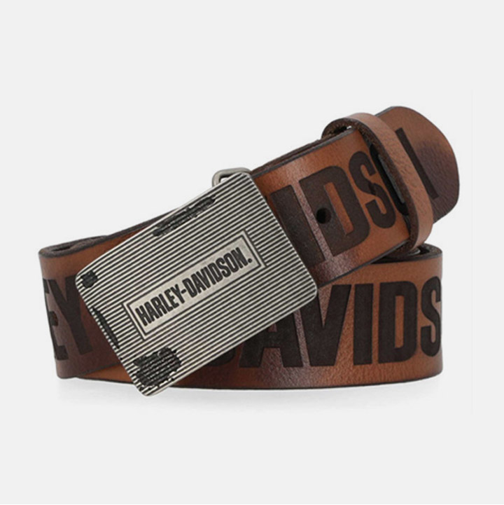 H-D 남성 그런지 가죽벨트 BROWN