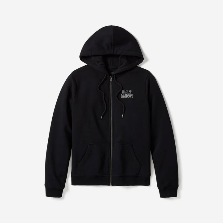 여성 윌리 G 스컬 후드집업 BLACK