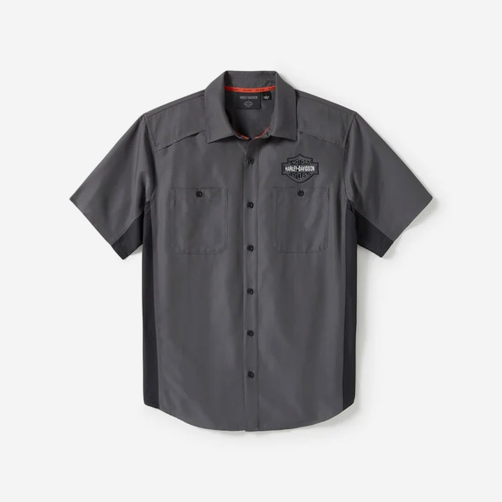 남성 HD TECH 반팔셔츠 GREY