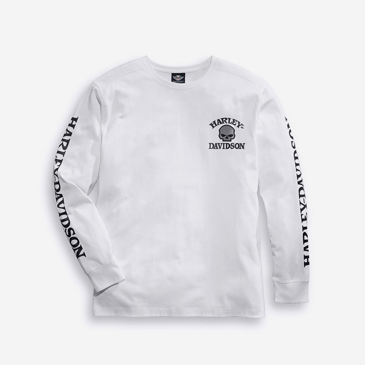 남성 스컬 긴팔티셔츠 WHITE