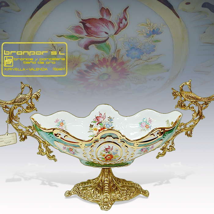 스페인산 bronpor 도자기 금동봉황 라지볼(60cm)