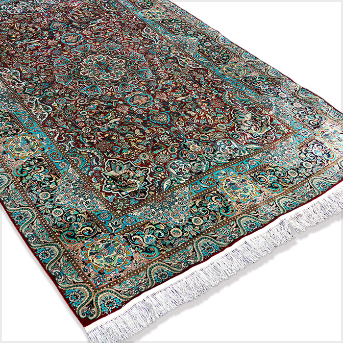 최고급 페르시아 실크 얇은 카페트(295x185cm)
