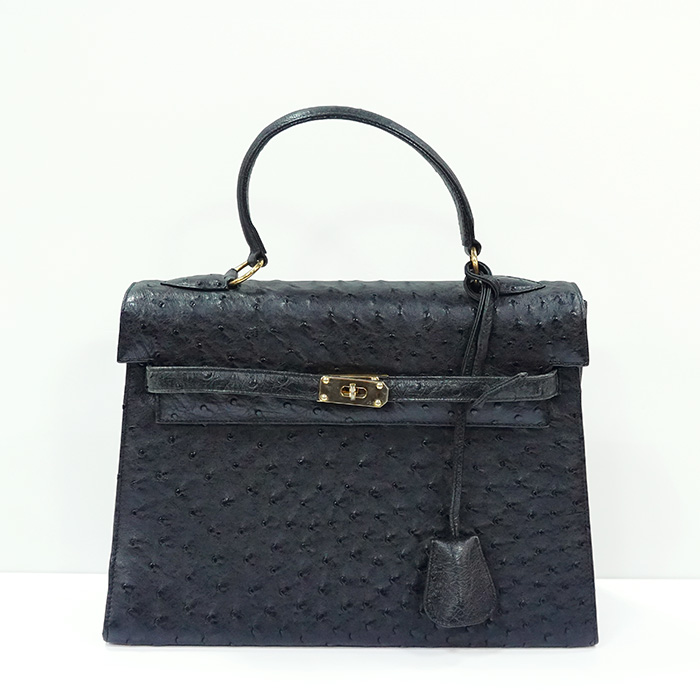 벌킨스타일 타조가죽 토드백