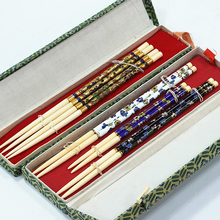 최고급 칠보 상아 젖가락세트