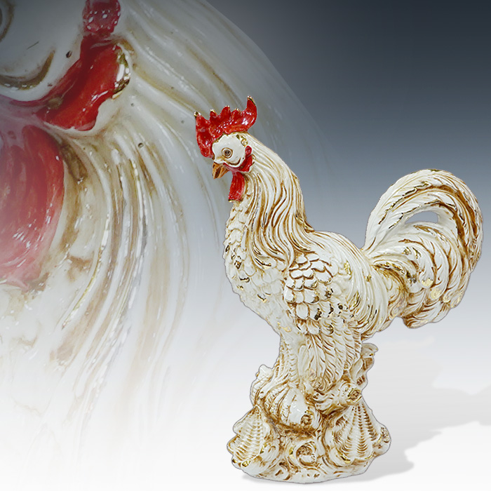 이태리 손다 수탉도자기(특대)