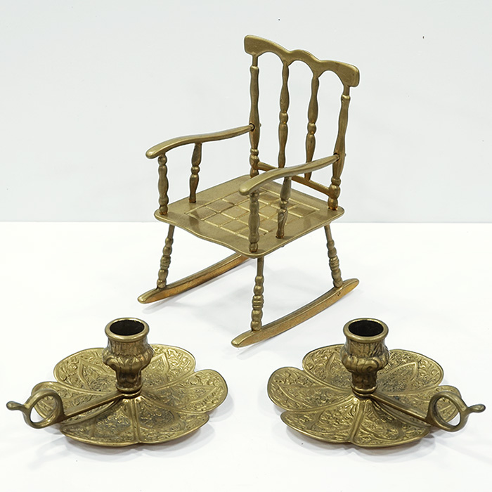 이태리산 미니어처 황동조각 체어,캔들세트