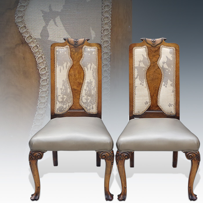 영국산 정통 앤틱 월넛 체어세트