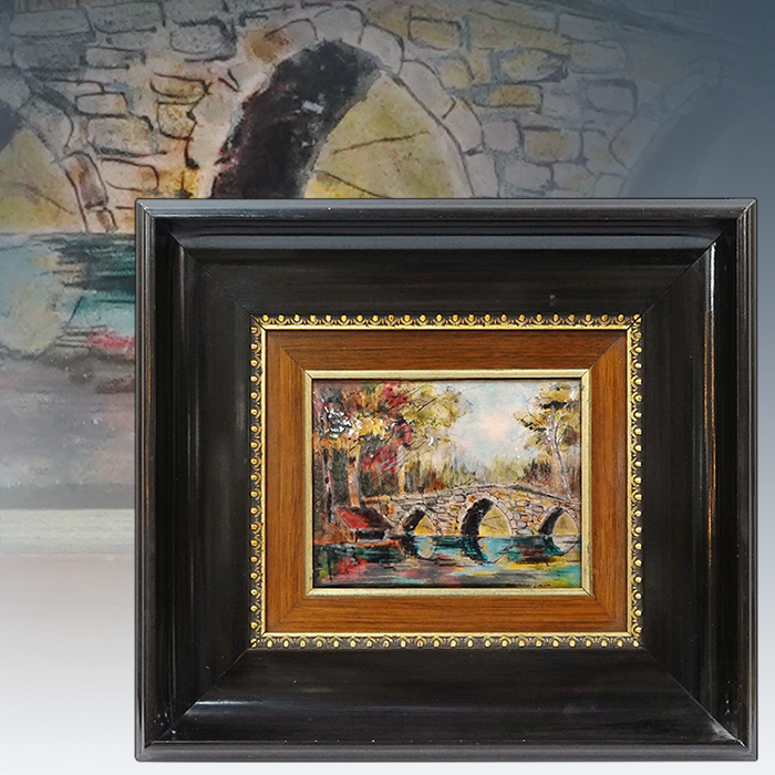 페인팅 도자기 오스트리아 다리풍경액자