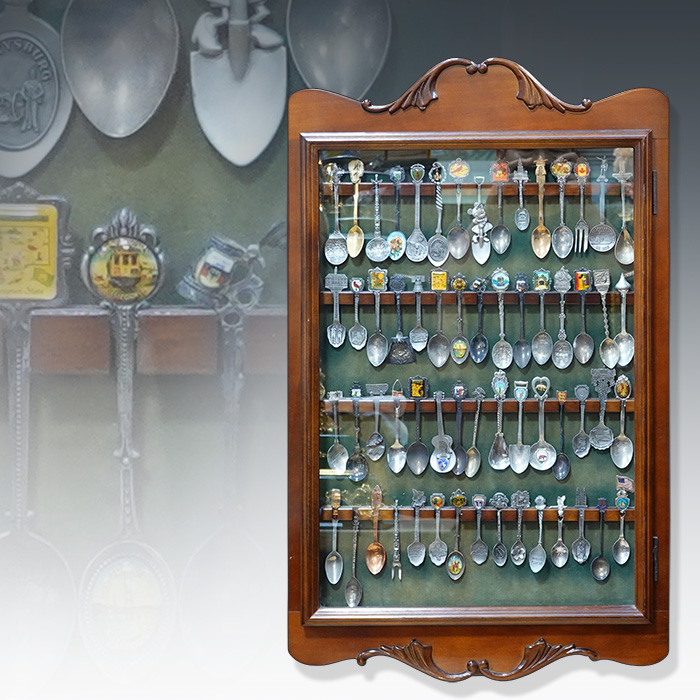 엔틱 티스푼60P & 봄베이 벽장식장세트