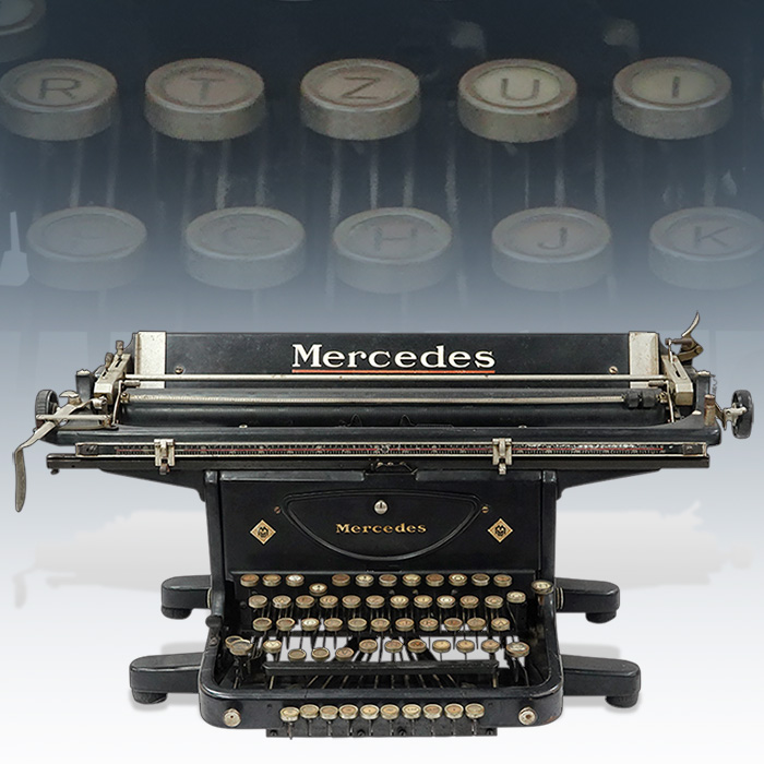 빈티지 엔틱 Mercedes 메르세데스 와이드 타자기