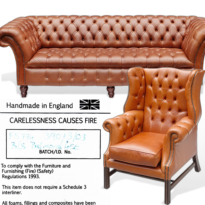 최고급 영국산 체스터필드1,3인 가죽소파세트