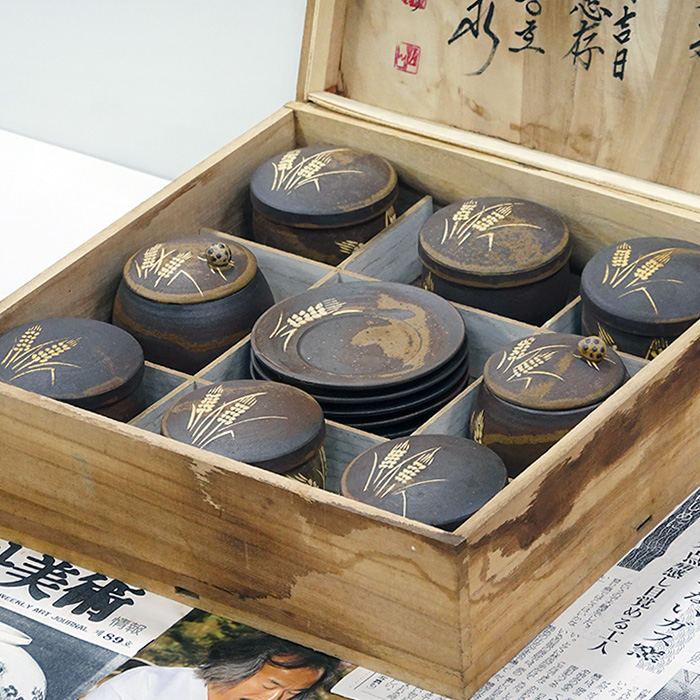 항산 임항택 작품 보리문 다기세트(미사용)