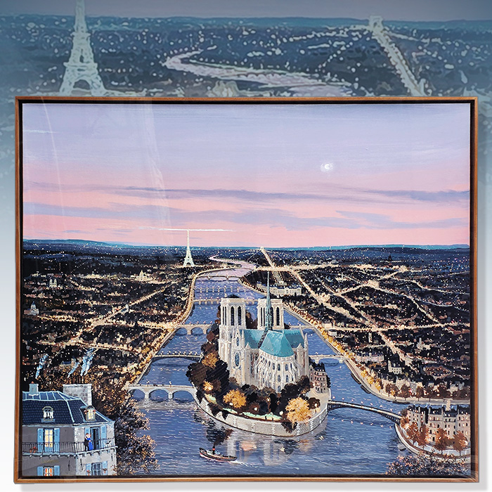 미셀 들라크루아 에디션 작품-장밋빛 하늘 아래 파리의심장