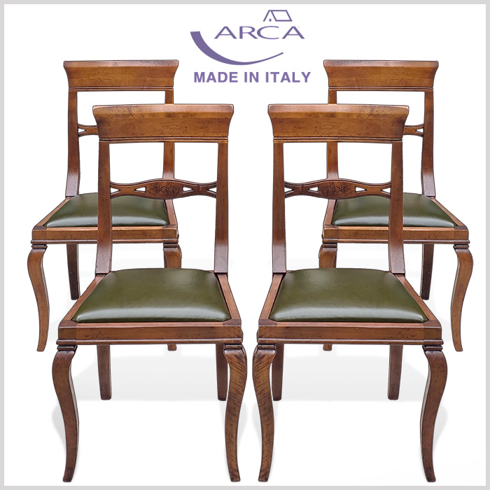 이태리산 ARCA 아르카 고급원목 가죽체어세트