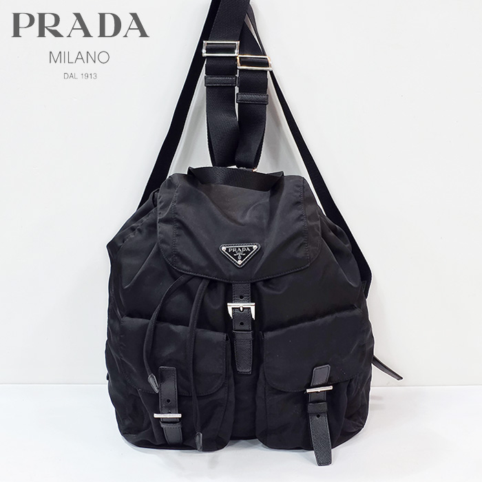 프라다 리나일론 블랙 백팩