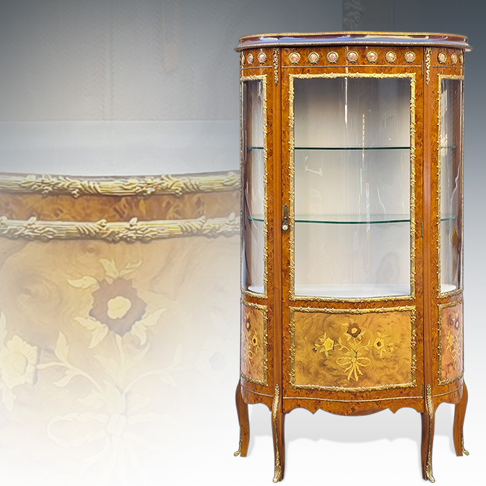 유로 명화 상감 금장브라스 반원 장식장