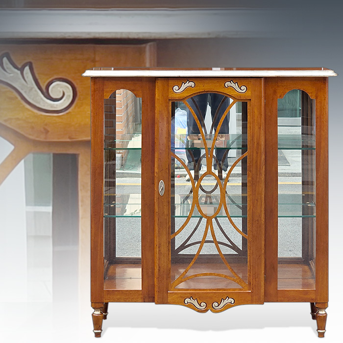 이태리산 TOSATO 토사토 원목 실버조각 장식장