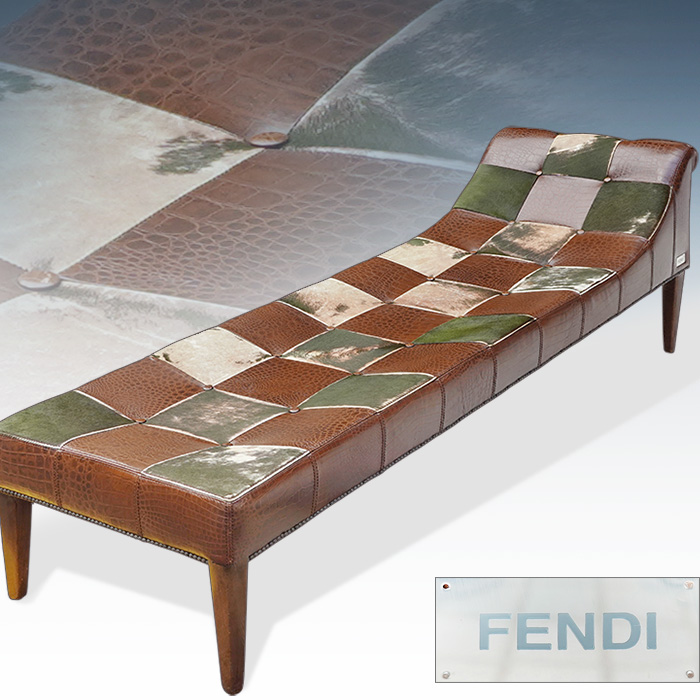 최고급 명품 FENDI 펜디까사 송치 가죽 데이베드