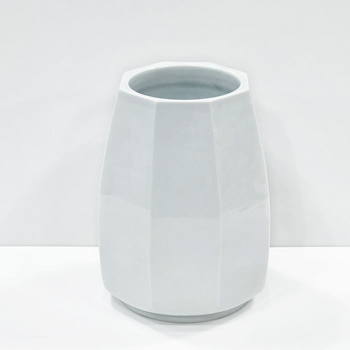 토전 김익영 작품 팔각백자화병