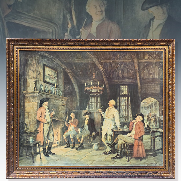 프랭크 모스 베넷-집주인의 이탸기 프린팅 앤틱액자