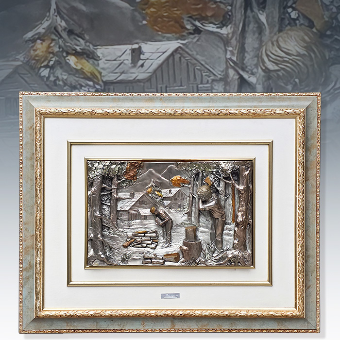 이태리 은도금 부조물 Paesaggio 파에사지오 액자