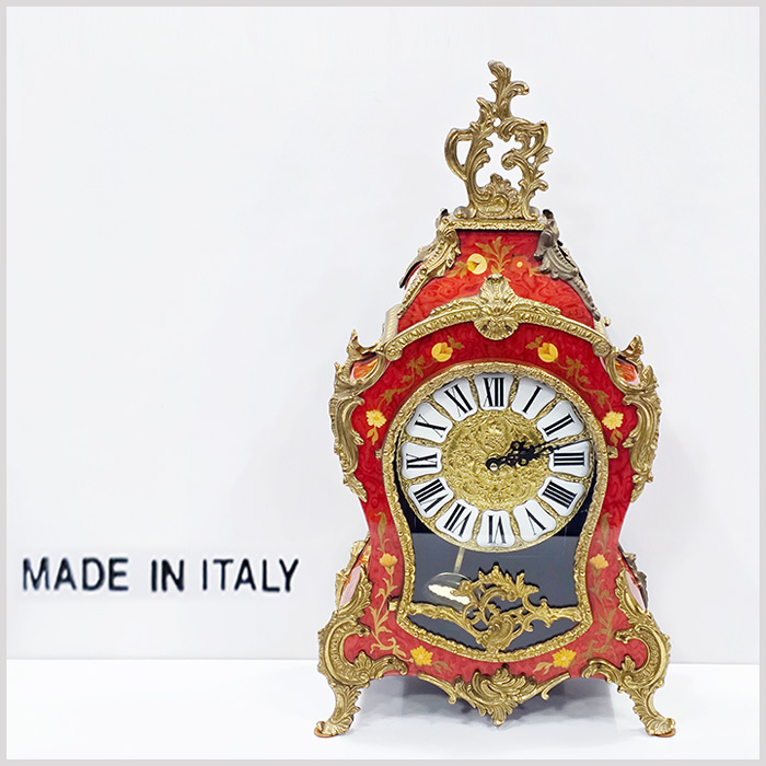 이태리산 금장브라스 상감 전자식 탁상시계