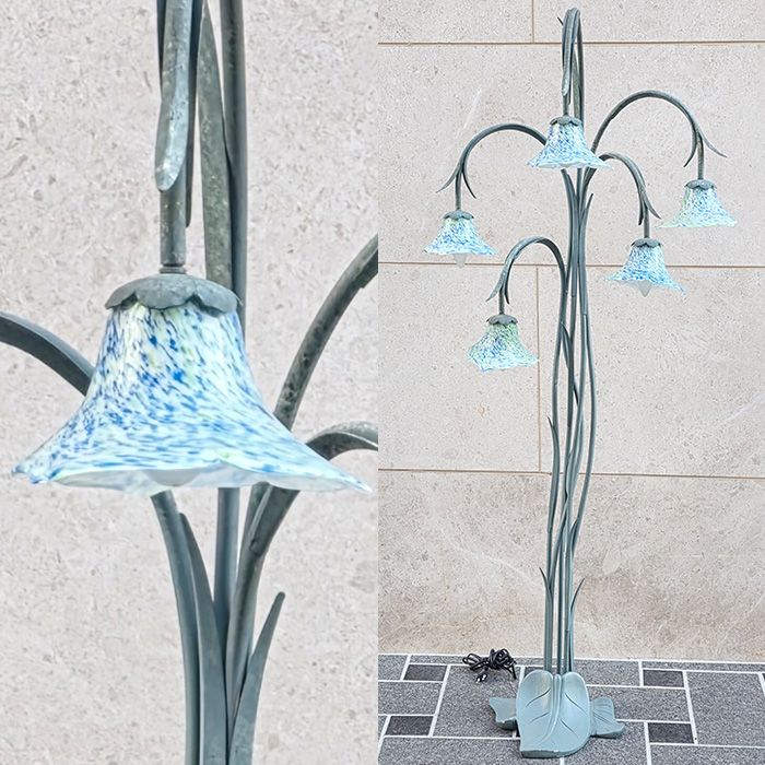 무라노 유리공예 빈티지 철재페인팅 플로어램프