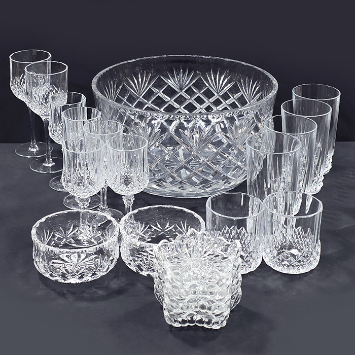 고급 크리스탈 로우볼 & 컵세트