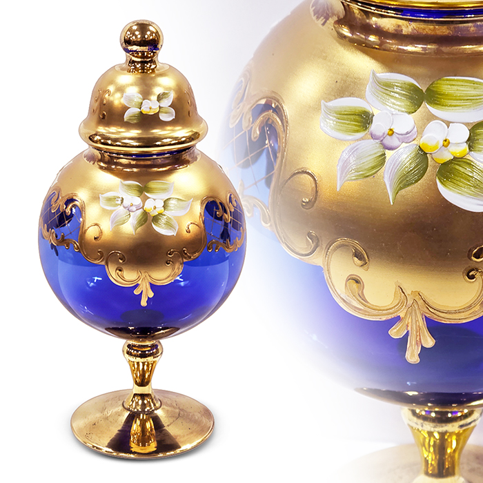 이태리 무라노 골드글라스 사탕볼