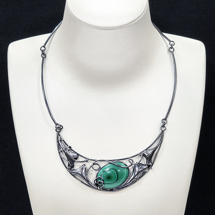 말라카이트 스털링실버 목걸이