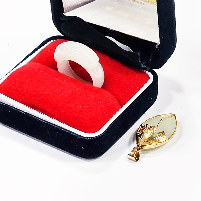 K14옥 펜던트 & 옥반지세트