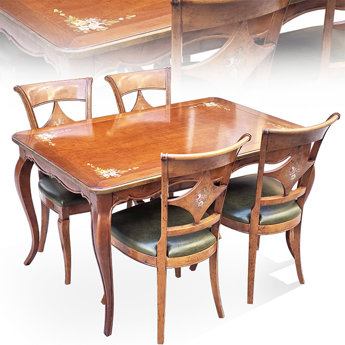 이태리 타볼리 페인트식탁+소피아 리네아 4인식탁