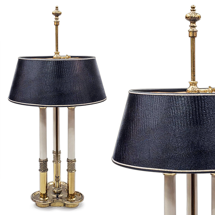 미국산 황동 3구 탁상용 램프