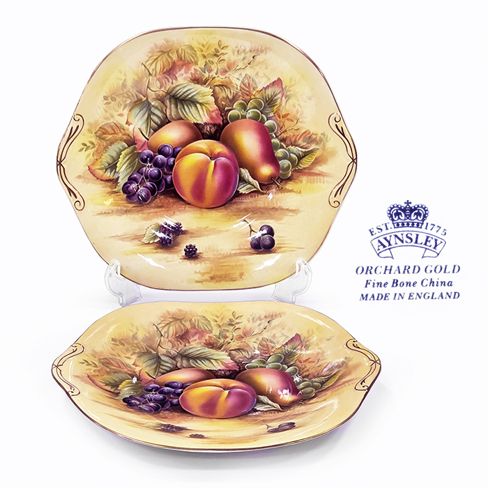 영국산 앤슬리 오차드골드 귀접시세트