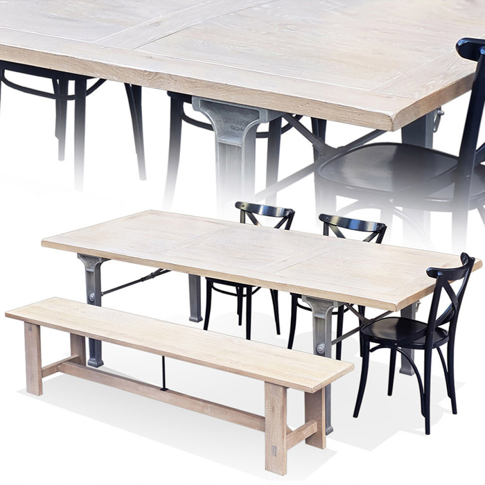 최고급 프랑스 GRANGE 그랑지 빈티지 식탁 벤치체어