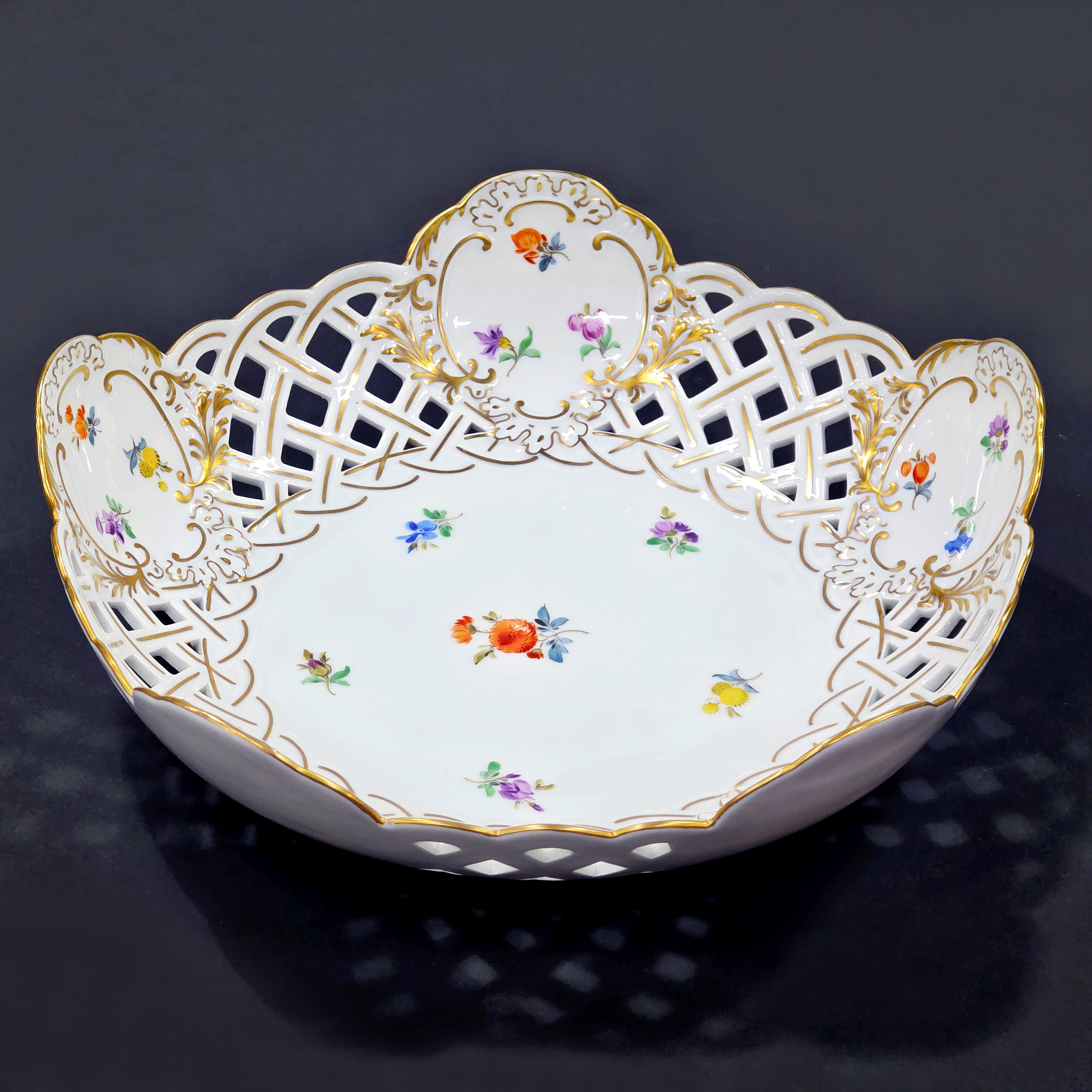 독일 마이센 야생화 투각 서빙볼(23cm)