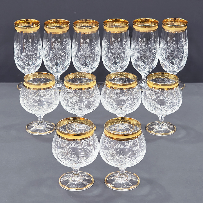 이태리산 크리스탈 고급도금 컵세트