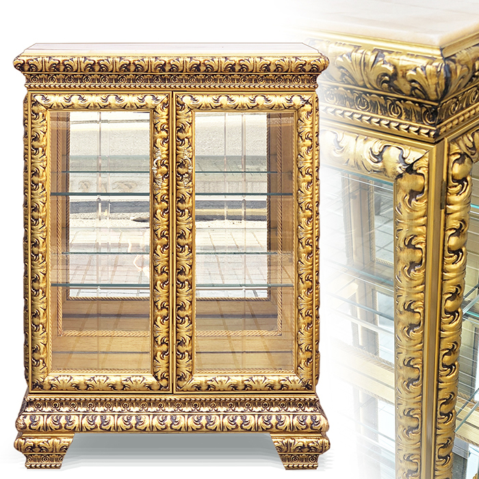 이태리 CORNICI 코르니치 대리석 양문장식장(조명)