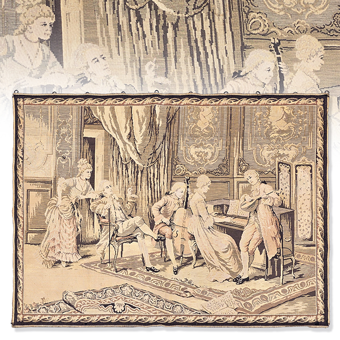 영국산 엔틱 중세 타피스트리 원단