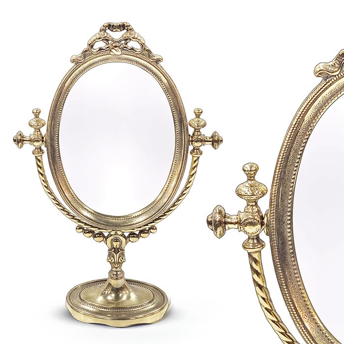 이태리산 금동조각 탁상용 거울