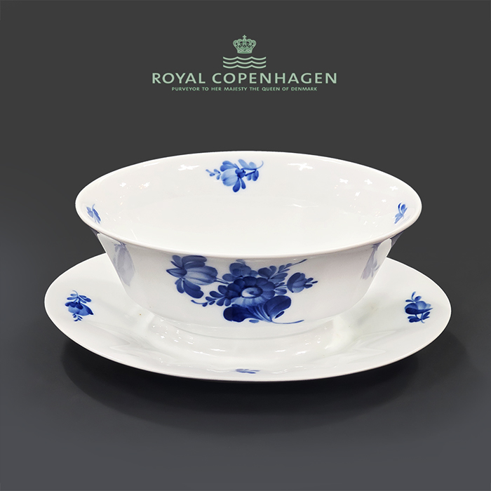 덴마크산 로얄코펜하겐 블루플라워 소스보트#8631