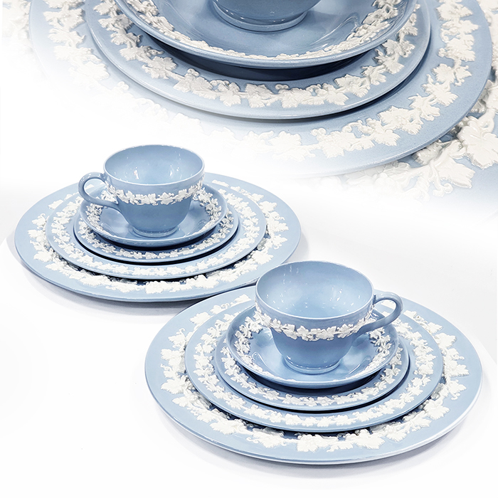 영국산 웨지우드 퀸즈웨어 크림온라벤더 5P세트